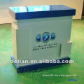 light weight L shape reception desk made by aluminum structure and thin panel